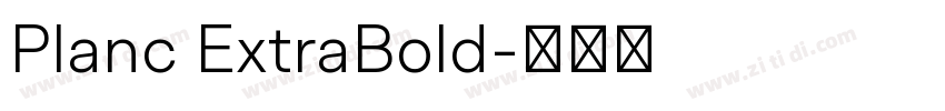 Planc ExtraBold字体转换